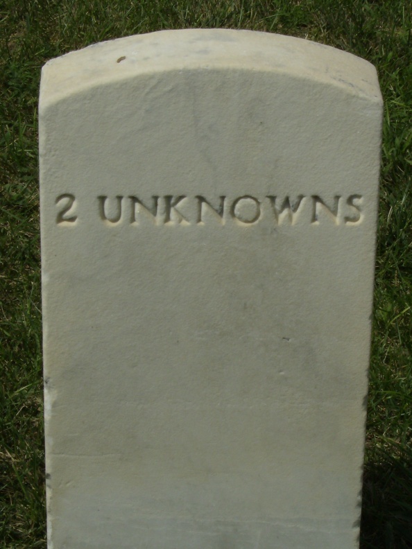 A headstone in Staunton National Cemetery - are there unknowns yet to be discovered at the Wal-Mart site in the Wilderness?