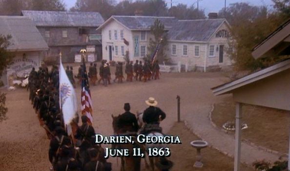 The 2nd South Carolina and 54th Massachusetts enter Darien, Ga. From the movie, Glory